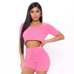 Comfortable Living Fuzzy Short Set